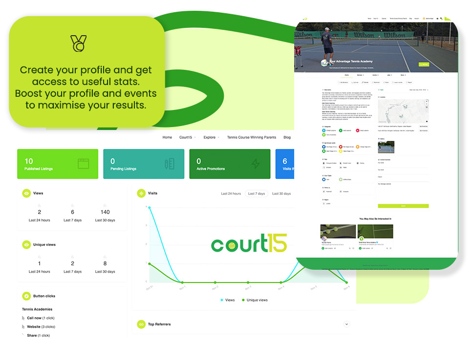 court15 services for tennis academies